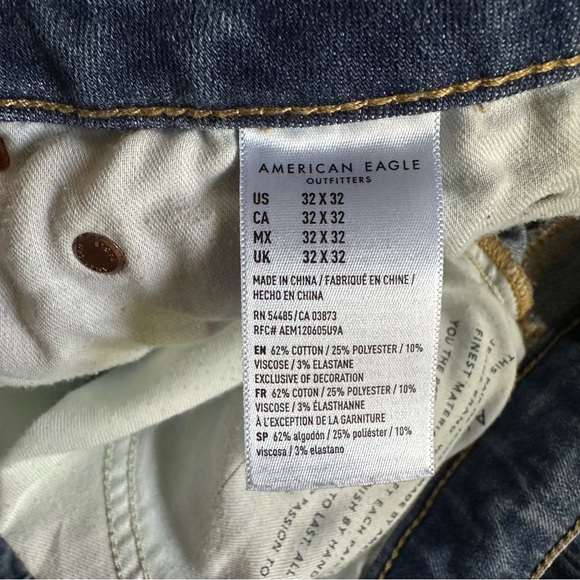 American Eagle Outfitters Blue Slim Jeans Distressed - Picture 5 of 13